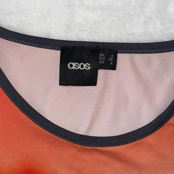 NWOT ASOS Sunset Mini Dress Size Small, US 4 - Beautiful Sleek Sexy Summer - Picture 5 of 5